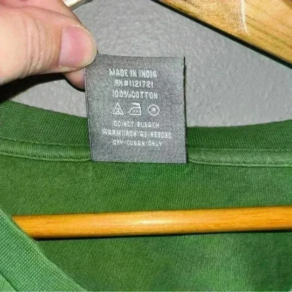 Blac Label Mens Size XLarge Gun Metal Shirt Green Long Sleeve Black Lettering - Picture 7 of 12